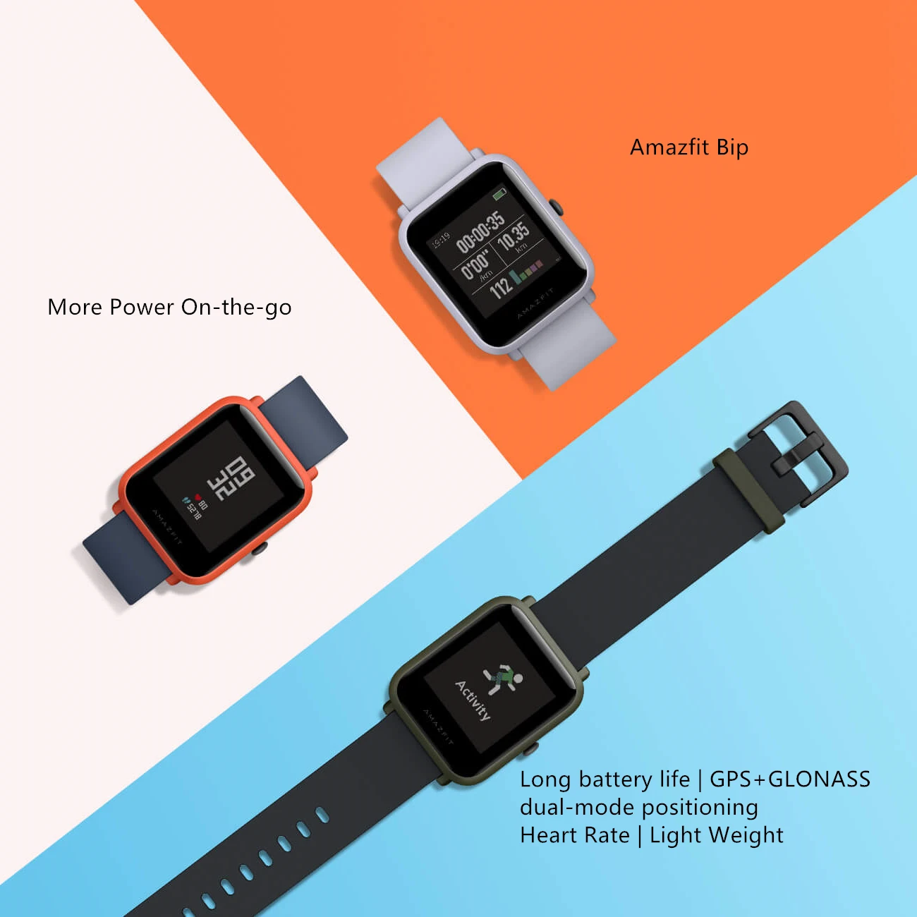 Смарт-часы Amazfit Bip Bluetooth GPS ГЛОНАСС пульсометр водозащита IP68 |
