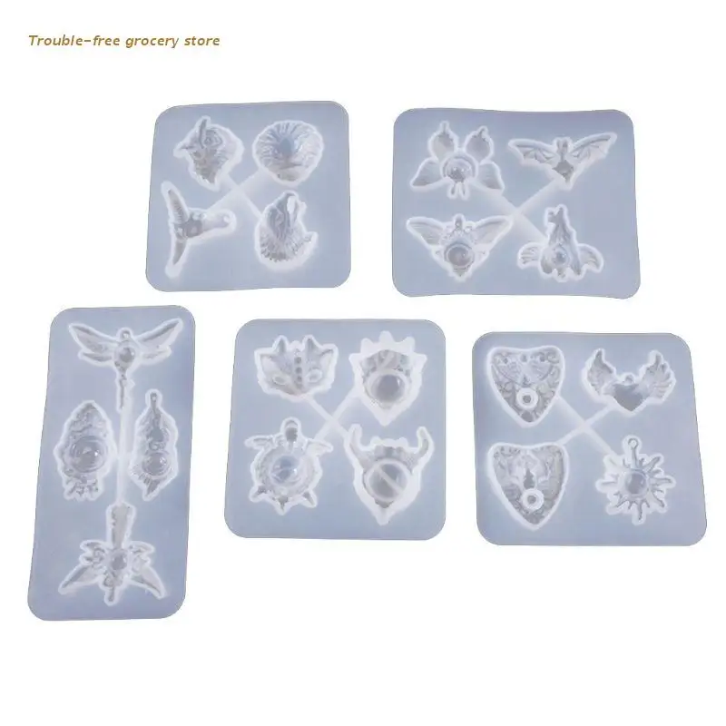 

Resin Crystal Epoxy Mold Devil's Eye Owl Semi-Three-dimensional Jewelry Casting Silicone Mould DIY Crafts Making Tools
