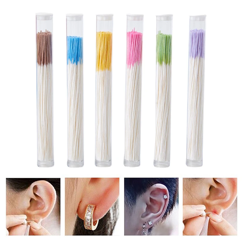

70/160Pcs Ear Cleaning Set Herb Solution Paper Floss Ear Hole Aftercare Tools Kit Disposable Earrings Hole Cleaner Ear Care Tool