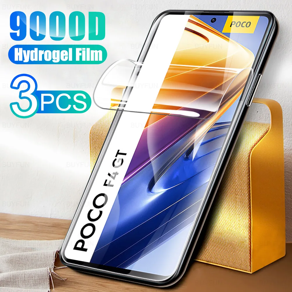 

Защитная Гидрогелевая пленка для Xiaomi Poco F4 GT 6,67 дюйма, 3 шт., защитная пленка для экрана телефона Pocophone Little F4GT PoccoF4 GT, не стекло