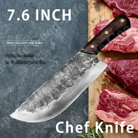 7 6 chef knife handmade forged cooking chef knife hunting knives 5cr15 stainless steel meat cleaver
