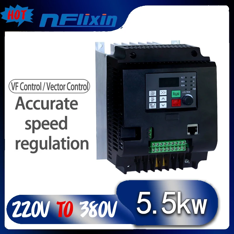 

vfd 2.2kw 1.5kw 0.75kw 220v single phase input 380v 3 phase output AC Frequency Inverter AC drives /frequency converter Nf