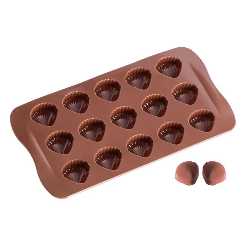 

15 Holes Shell Shaped Silicone Mold DIY Fondant Cake Sugar Craft Chocolate Moulds Candy Fudge Dessert Baking Decorating Tools