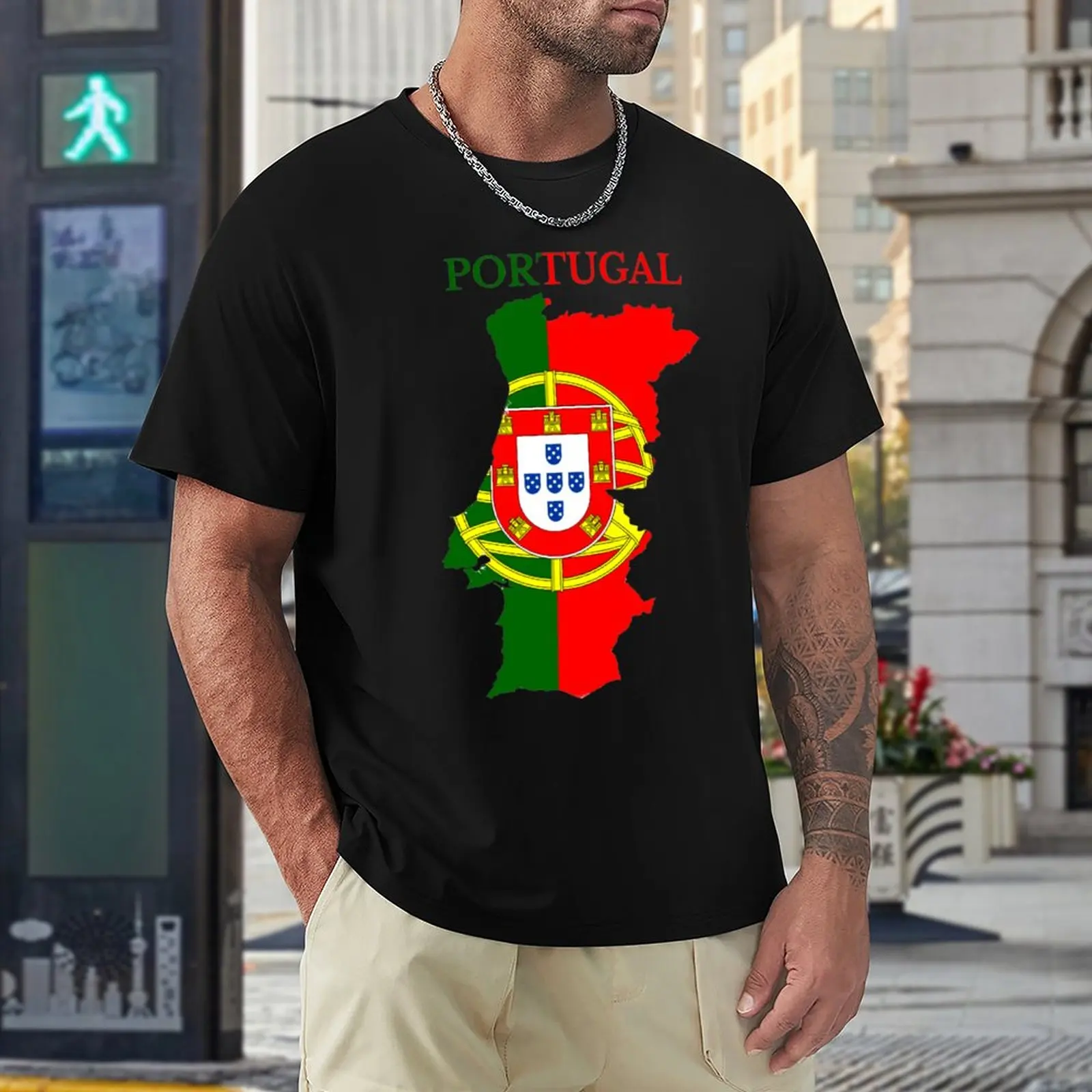 

T-shirts Portugal Flag Map Portuguese Portugal Classic Travel USA Size Vintage