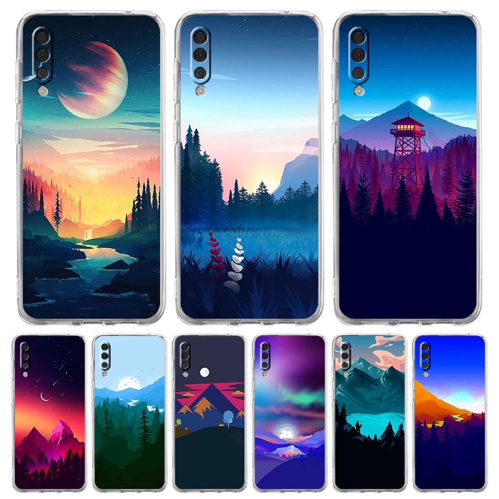 

Painted Scenery Silicone Transparent For Samsung Galaxy A12 A22 A52 A02 A03S A50 A70 A10 A20 A20S A30 A40 Phone Case Shell Coque