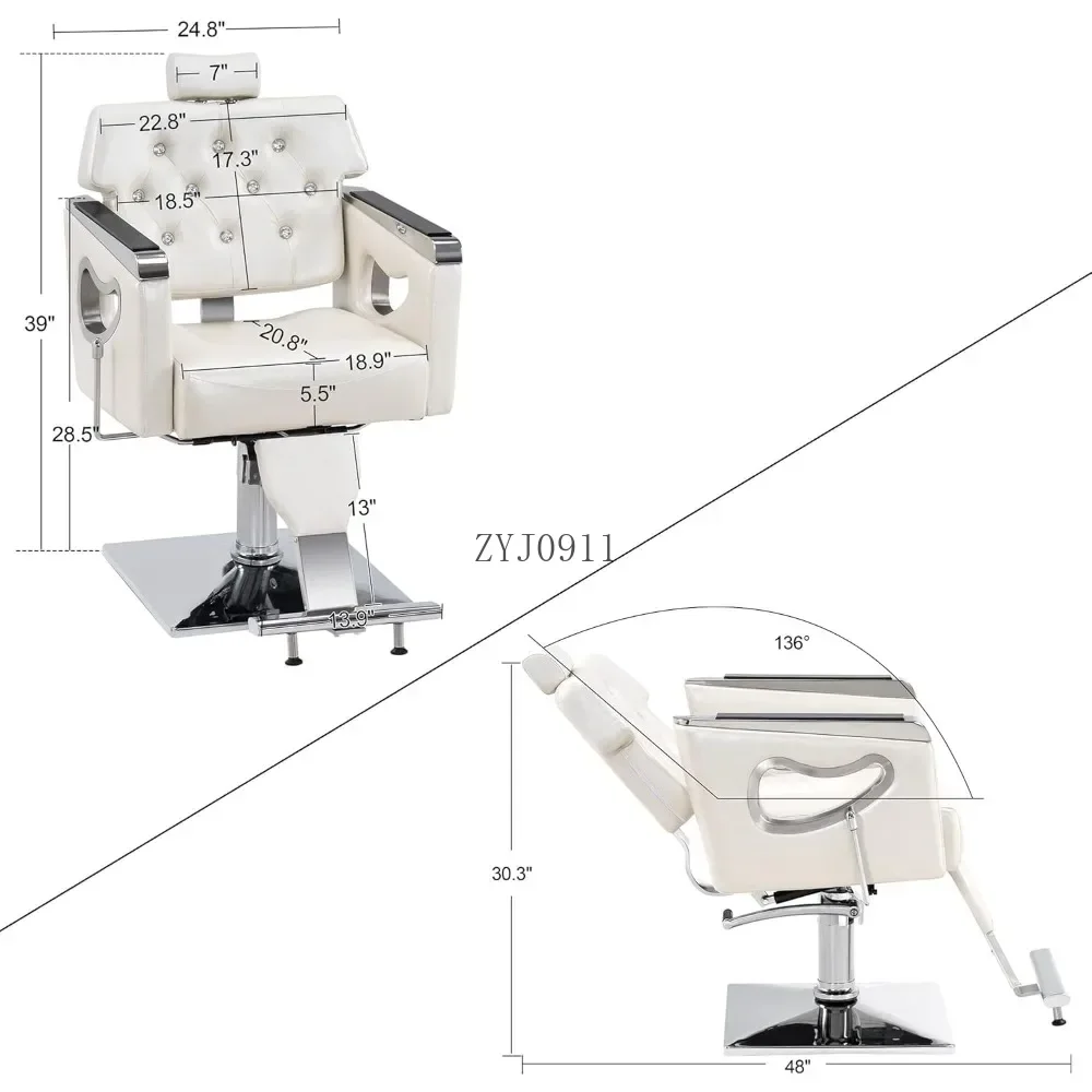 Стул для салона парикмахерское кресло с откидной спинкой парикмахера