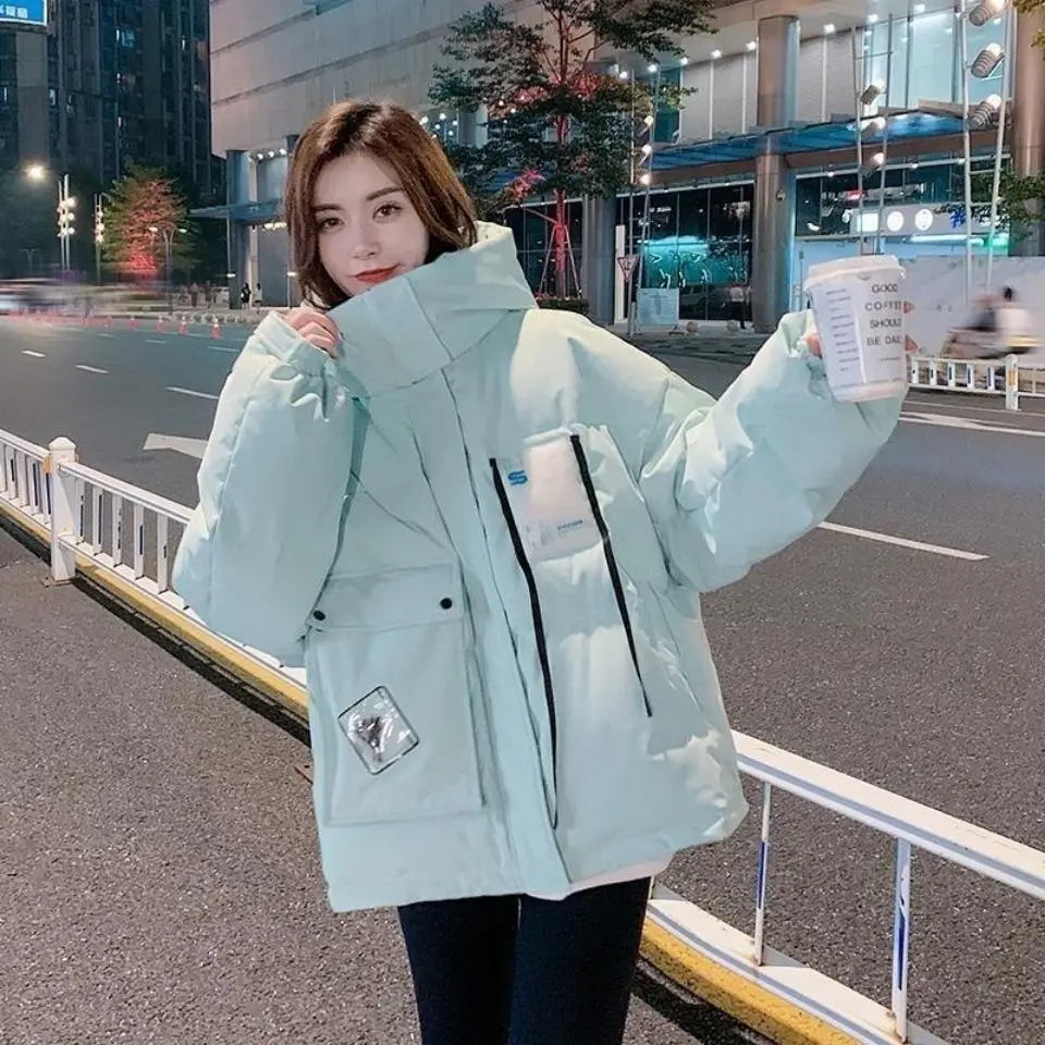 2022 New Korean Down Jacket Women's Autumn and Winter Short Cotton Jacket Loose Thin Thickened Elegant Women's Coat