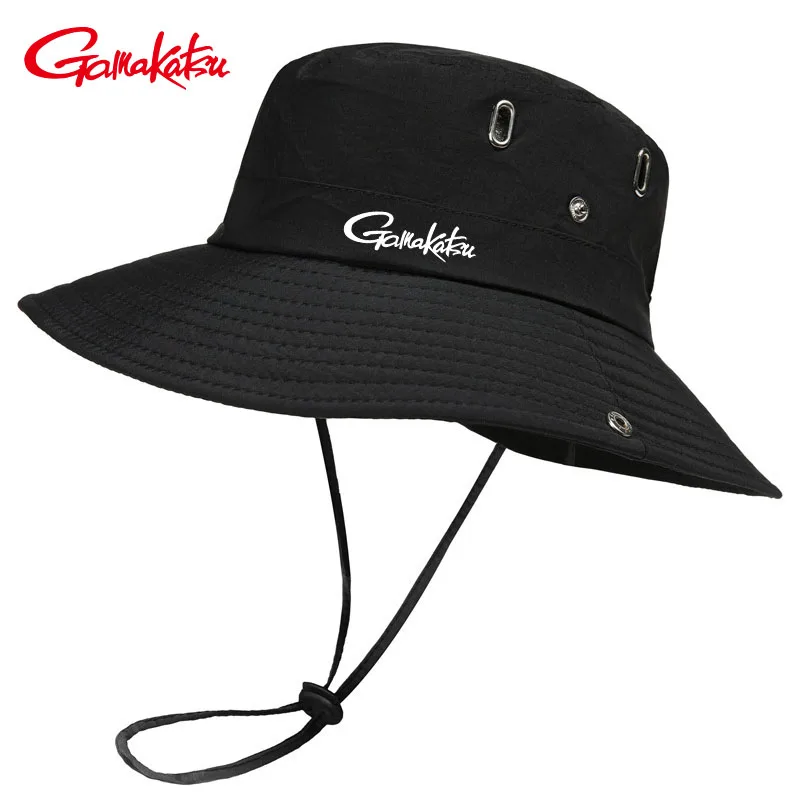 

Gamakatsu New Men's Fisherman Hat Camping Drawstring Sun Protection Outdoor Sports Mountaineering Fishing Hat Men