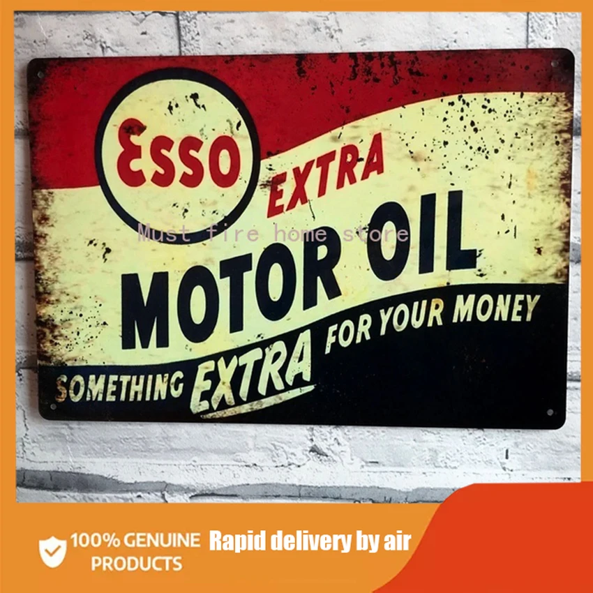 

Esso Motor Oil Vintage Reproduction Metal Tin Wall Sign Garage Man Cave Shed 20x30cm 40x30cm room decor aesthetic