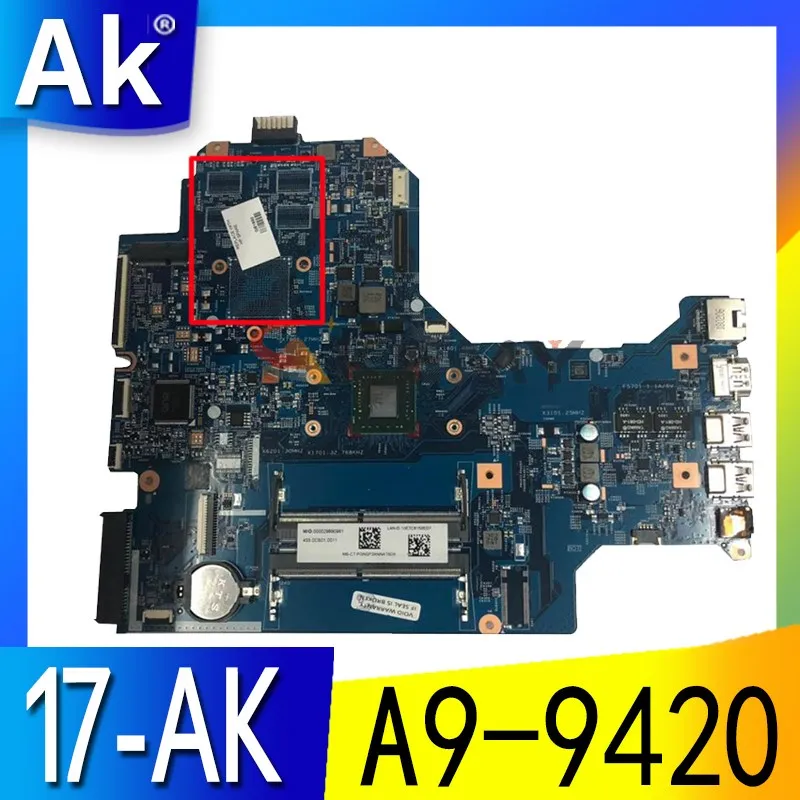 

For HP 17-AK laptop motherboard A9-9420 CPU integrated graphics card 16892-1 complete full test free shipping