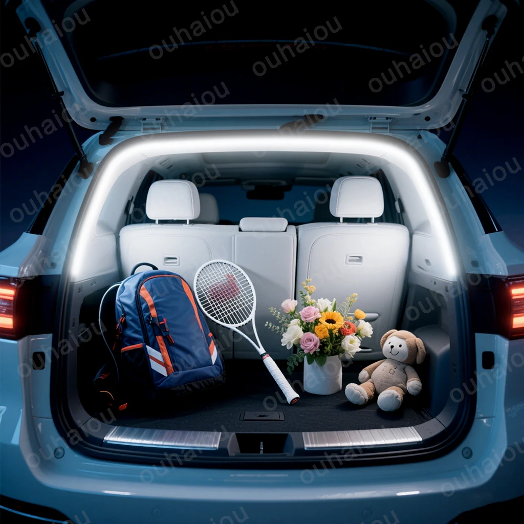 

ДЛЯ ‌ Модификация фонаря багажника Changan CS75 третьего поколения Атмосферные фонари Белый теплый белый Светодиодная панель заднего багажника