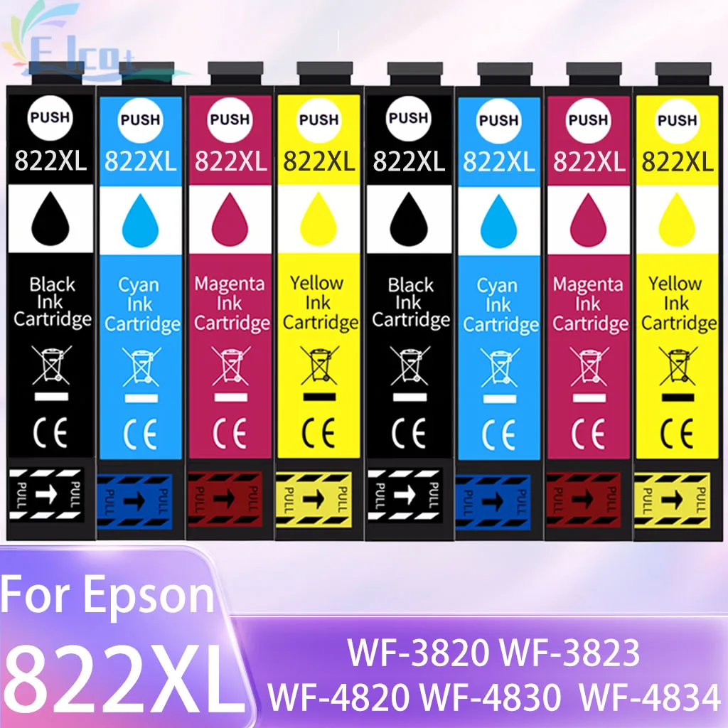Фото 822XL 822 XL T822XL T822 картридж, совместимый с принтером Epson WorkForce Pro WF-3820 WF-3823 WF-4820 WF-4830 WF-4834 №1