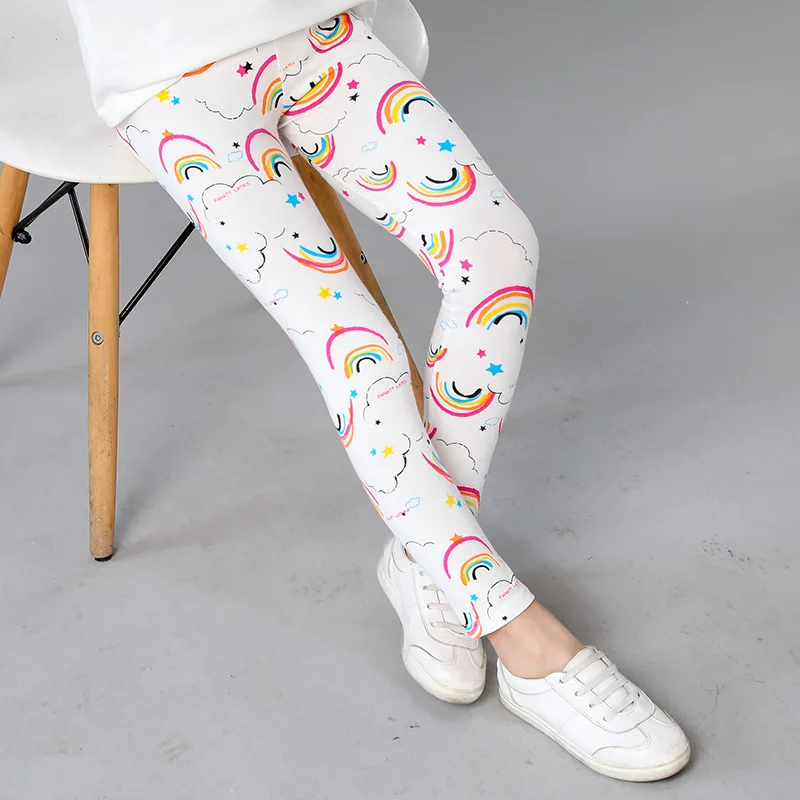 

Girls Leggings Kids Casual Floral Pencil Pants Cute Toddler Skinny Trousers Teenage Child Clothing