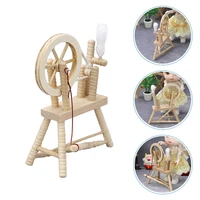 1 12 miniature hand reeling machine wooden wheel model furniture decoration accessories photo props