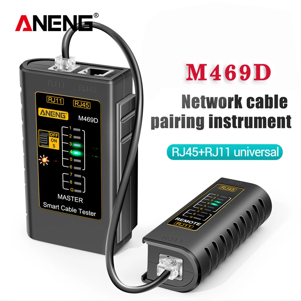 

ANENG M469D RJ45 Tester RJ45 RJ11 RJ12 CAT5 UTP LAN Cable lan tester Network Cable Cable Tester Networking Tool network Repair