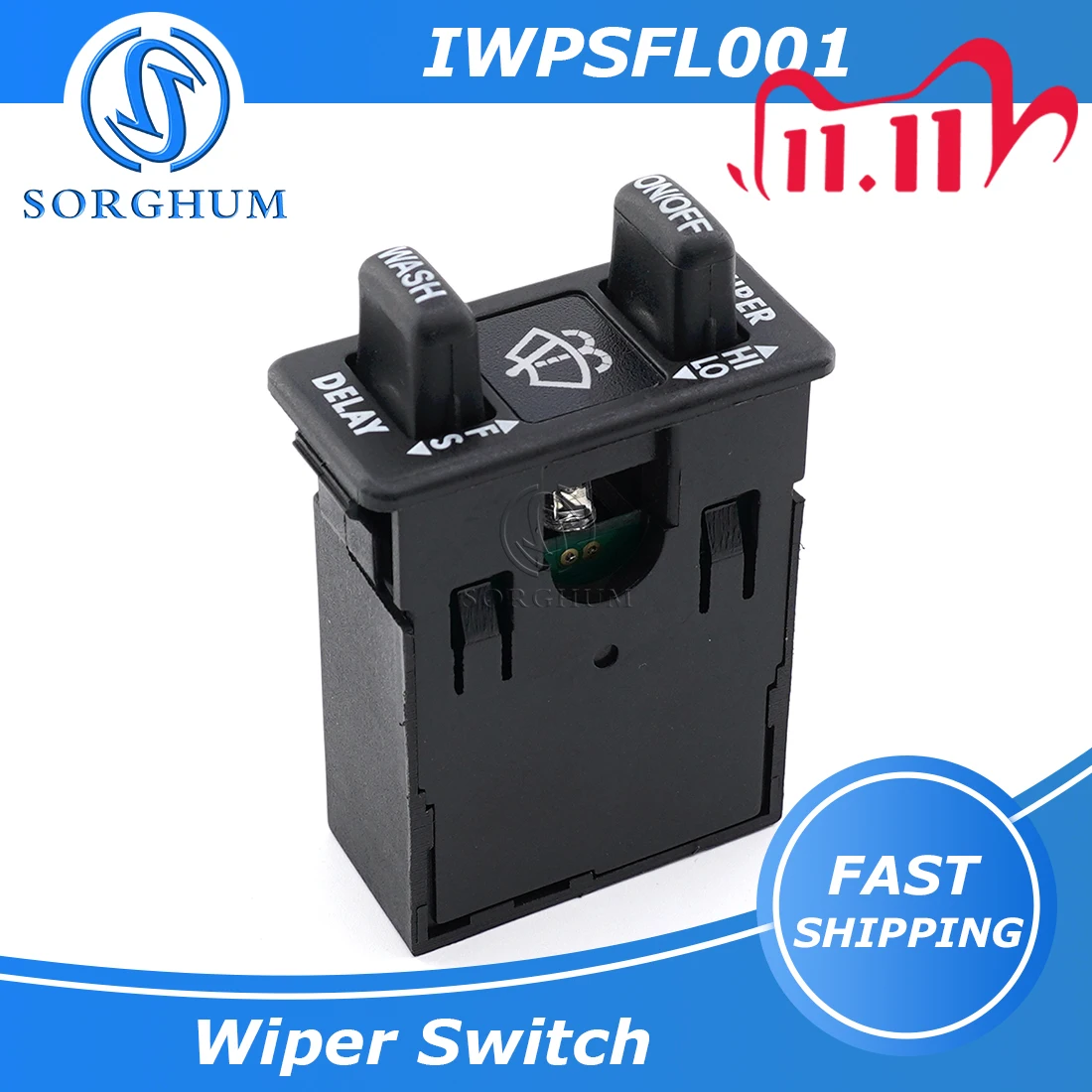 

Sorghum IWPSFL001 New Electric Window Wiper Switch Push Button For Freightliner Columbia Coronado 2001-2017 Car Replacement