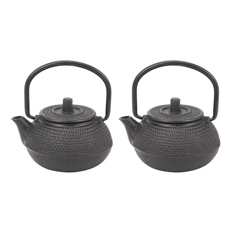 

2X 50Ml Japanese Style Cast Iron Kettle Teapot Comes + Strainer Tea Pot