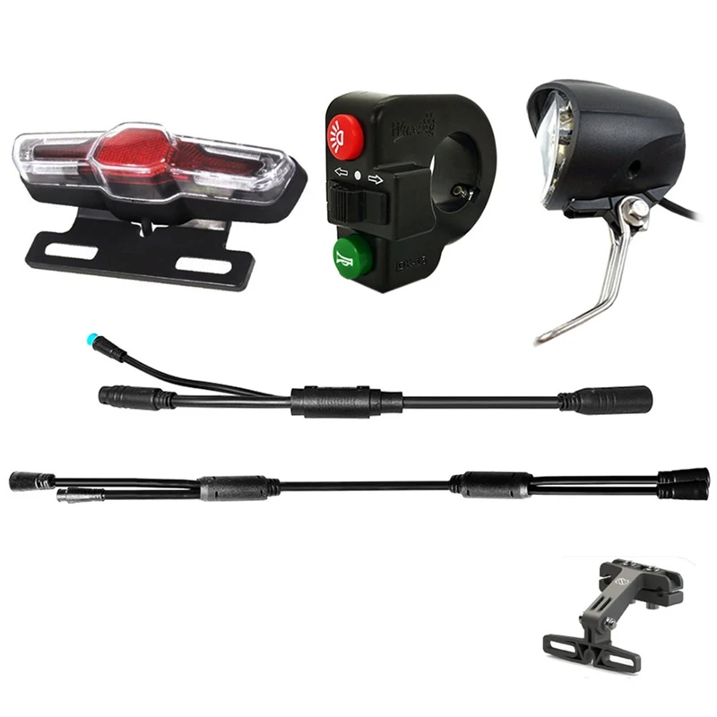 

Electric Bike 36V-48V Front Light Rear Light Turn Signal Brake Light DK15 Turn Horn Switch Ebike Parts Accessories