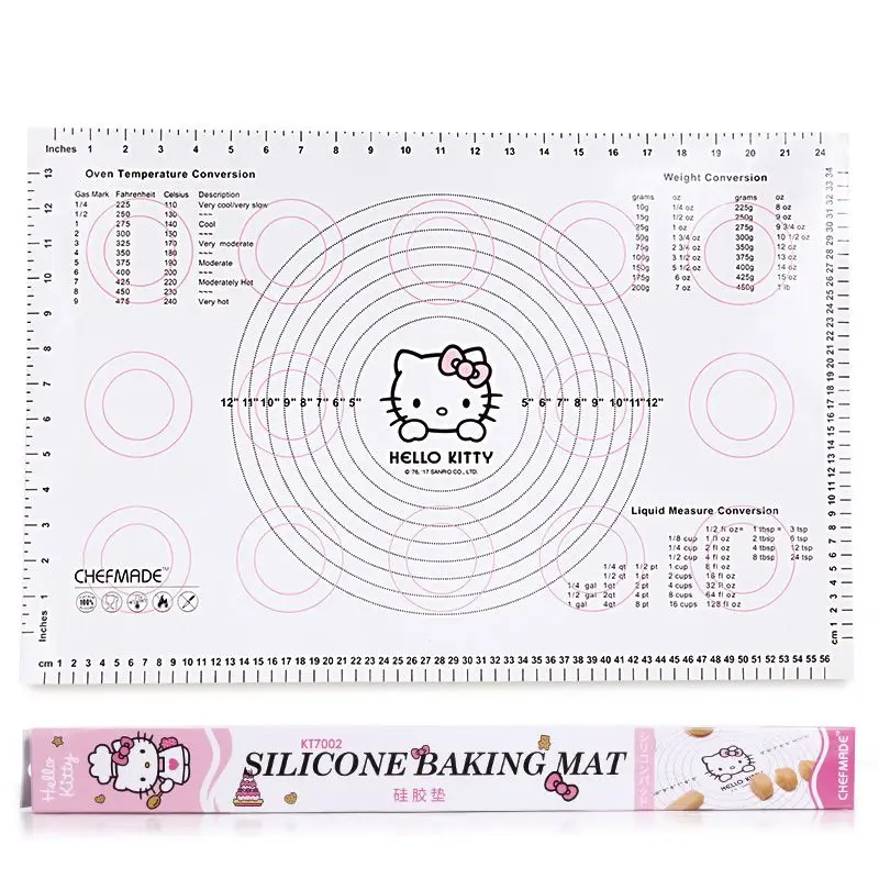 

New HelloKitty Baking Pad Kawaii Sanrio Kitchen Cartoon Pastry Baking Tool High Temperature Kneading Pad