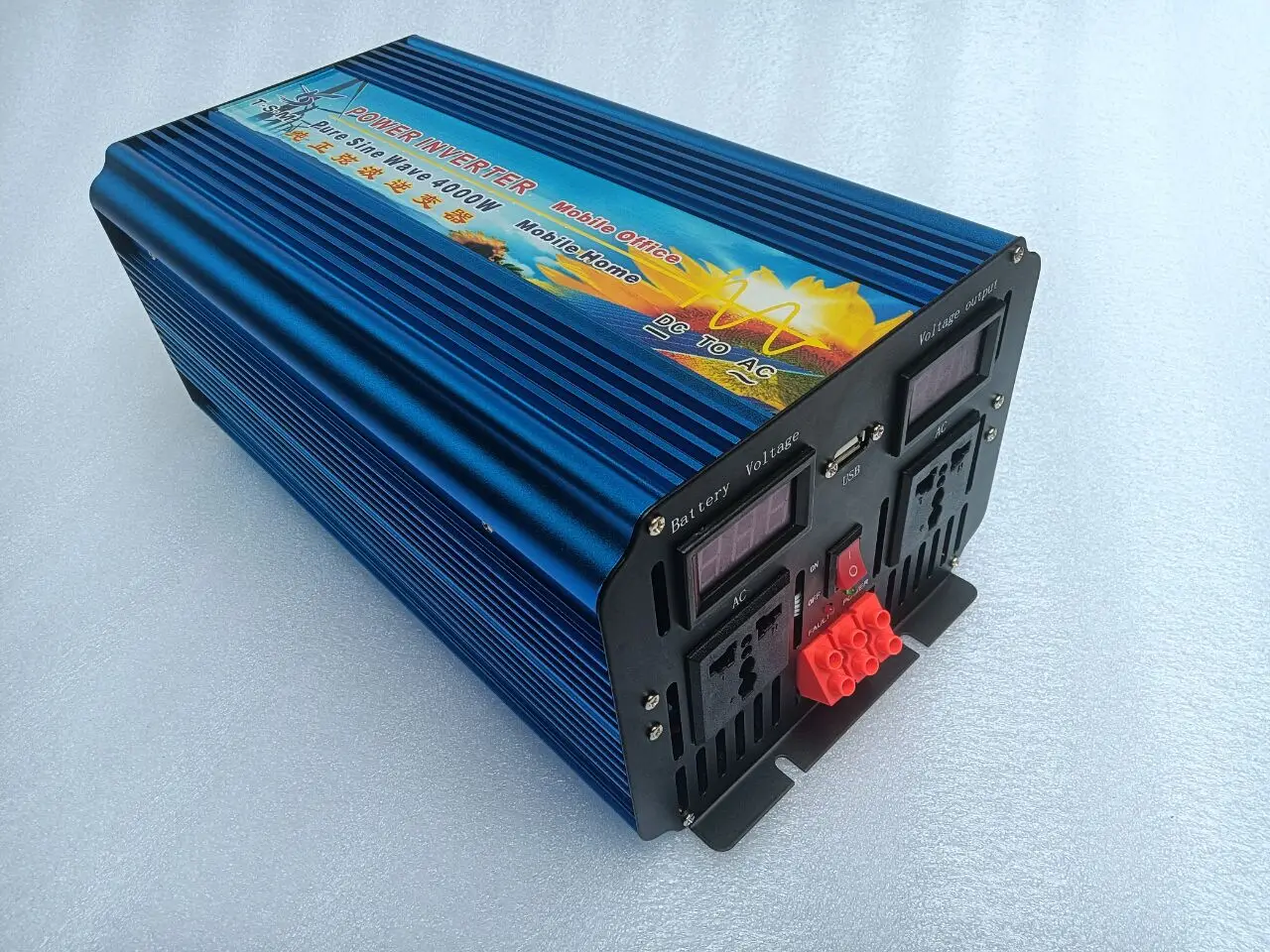 

4000 Вт Чистый синусоидальный сигнал DC 12V to AC 110V 60HZ стабилизатор напряжения 8000W инвертор