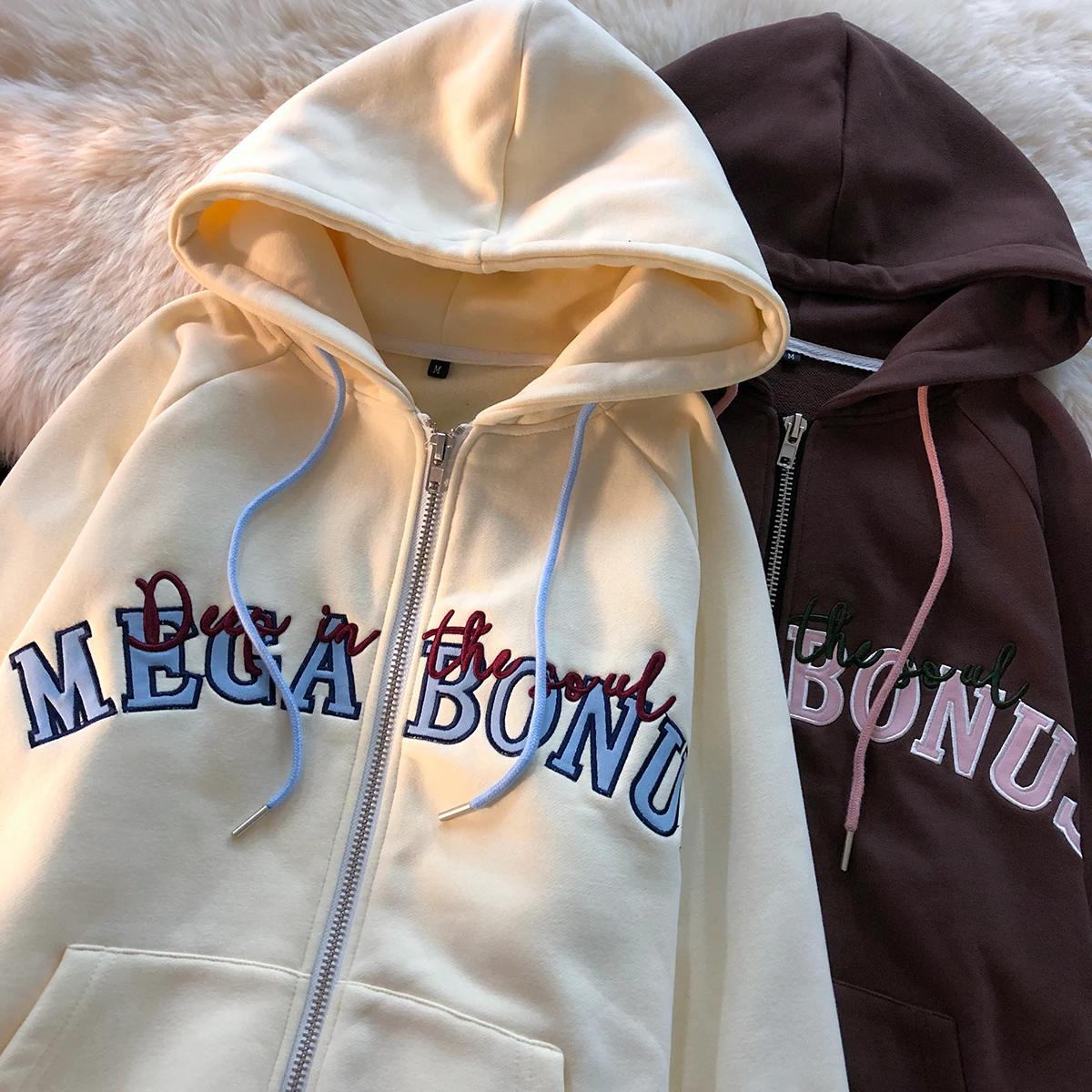 

Y2K Embroidery Letter Oversized Hoodies Autumn Goth Female Clothing Harajuku Kawaii Grunge Zip Hooded Women Jacket Sweatshirt