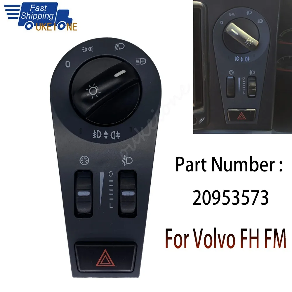 

For Volvo FH FM 20953573 Headlight Fog Lamp Hazard Warning Light Control Switch Replace Botton Car Accessories Interior Products