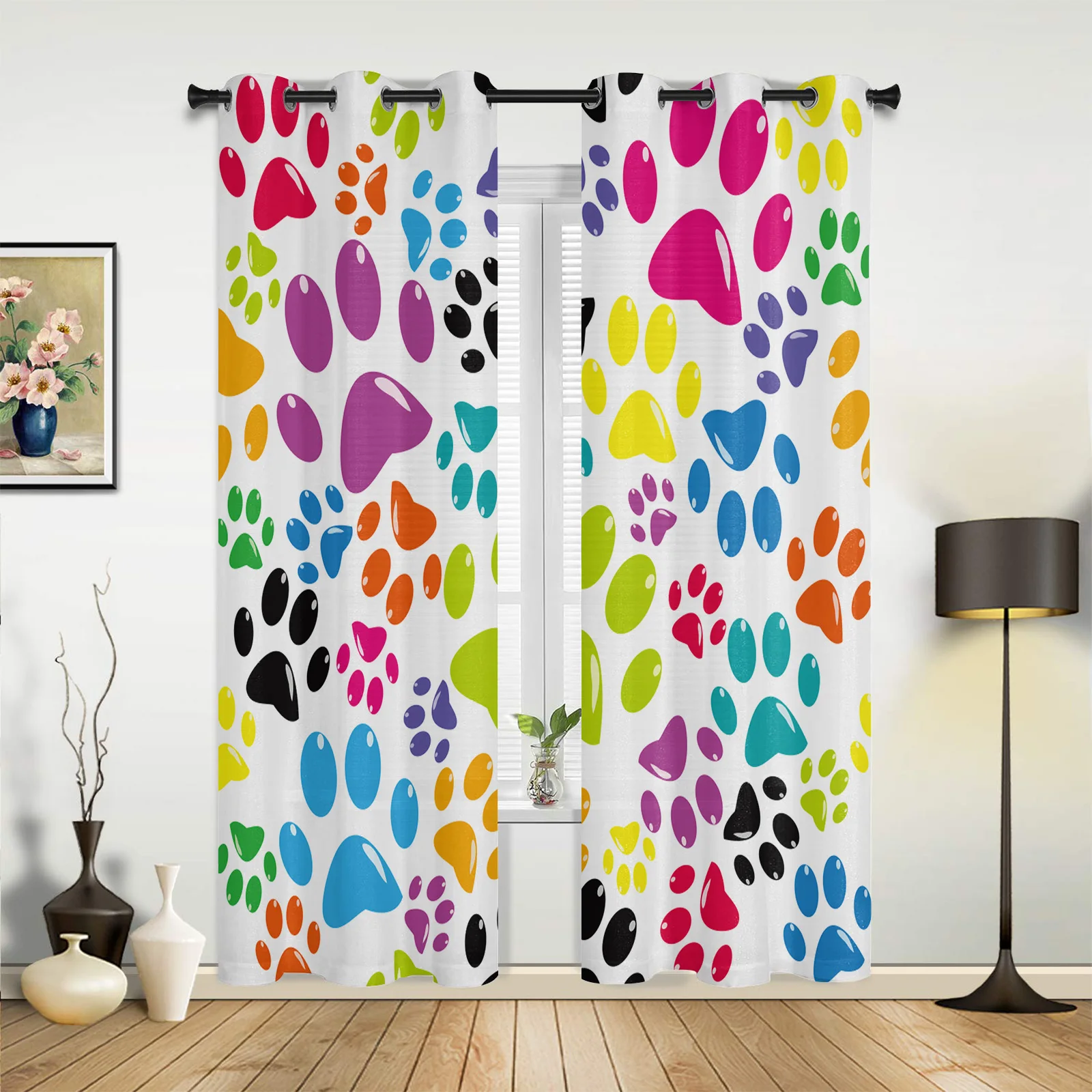 

Color Dog Claw Curtains for Bedroom Living Room Drapes Kitchen Children's Room Window Curtain Modern Home Decor