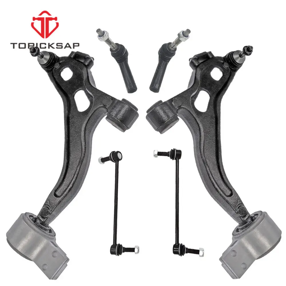 

TOPICKSAP Front Lower Control Arm Sway Bar Link Outer Tie Rod End 6pcs Set for Ford Taurus Flex Lincoln MKT MKS 2013 2014 - 2018