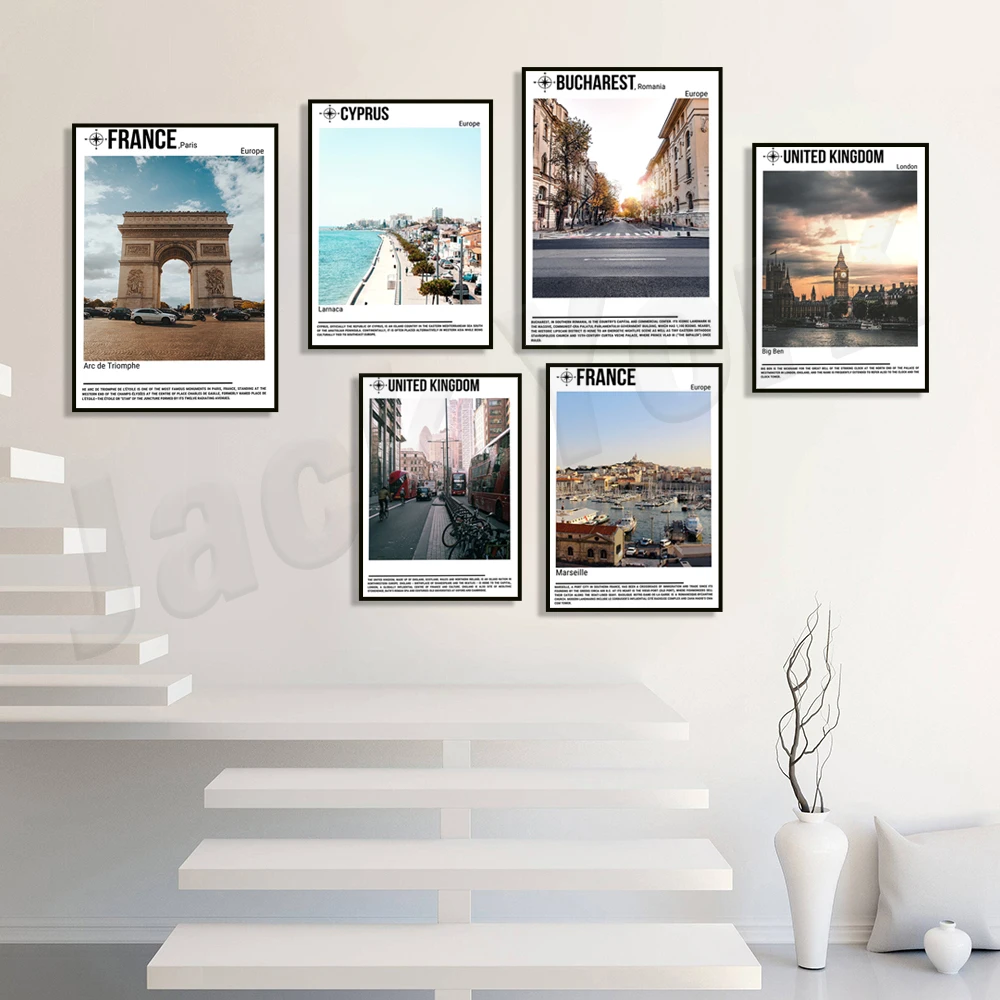 Постер путешествий Берлин, Бранденбург, Бран-замок, Румыния, Монт-Белл, Лувр, Марсель, Нотр-дама, Франция Постер путешествий Берлин, Бранденбург, Бран-замок, Румыния, Монт-Белл, Лувр, Марсель, Нотр-дама, Франция