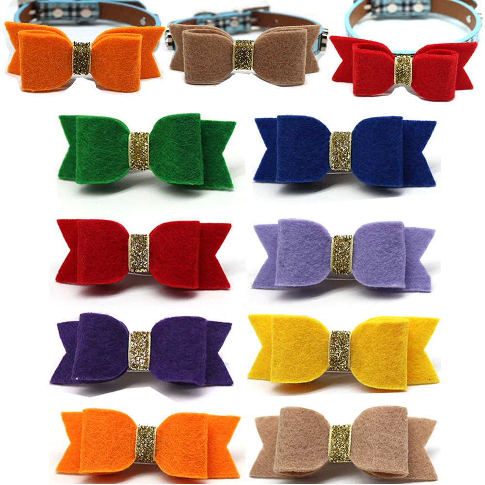 

60X Slidable Pet Dog Accessories Pet Cat Puppy Bow Tie Small Dog Collar Decoration Products Dog Grooming Items for Samll Dogs
