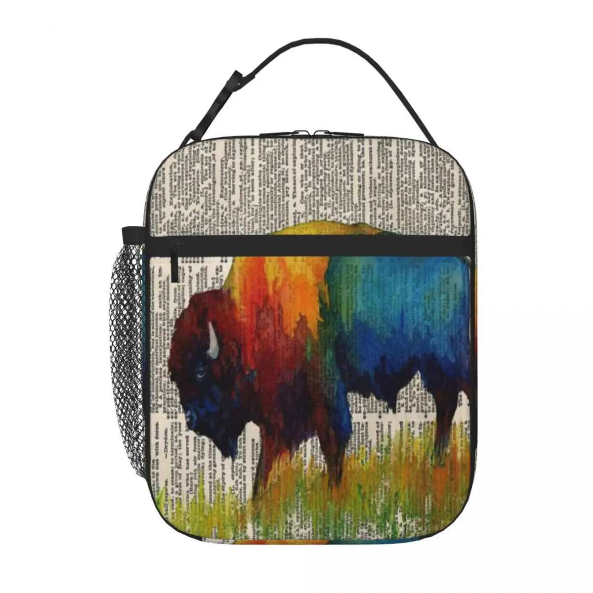 

American Buffalo Iii On Vintage Dictionary Hailey E Herrera Lunch Tote Lunchbox Cute Lunch Bag Insulated Lunch Bag