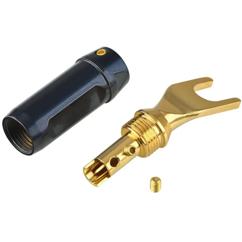 4 шт. U-образный разъем медный позолоченный Y-образный Hi-Fi аудиоусилитель динамик