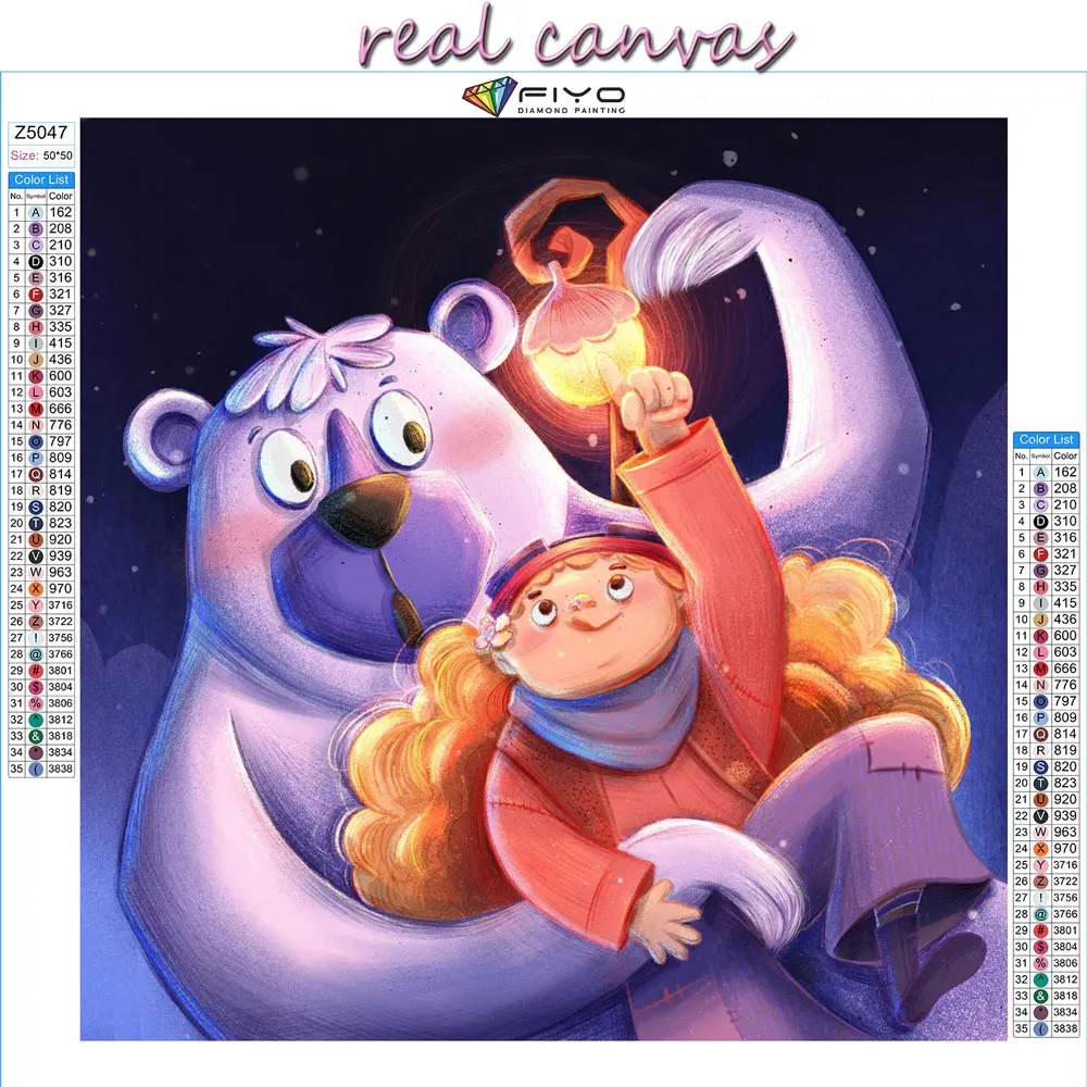 

Алмазная 5D картина «сделай сам», мозаика с изображением медведя и девочки, полная Алмазная вышивка стразы, Набор для вышивки крестиком, дома...