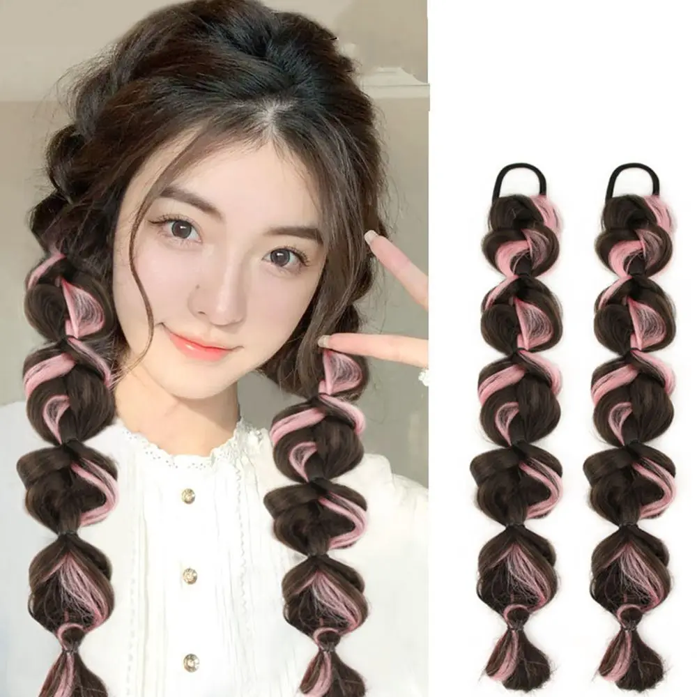 

Girls Elastic Rubber Bands Braides Hair Accessories Wig Highlight Ponytail Hair Ring Kids Twist Braid Rope Hair Braider