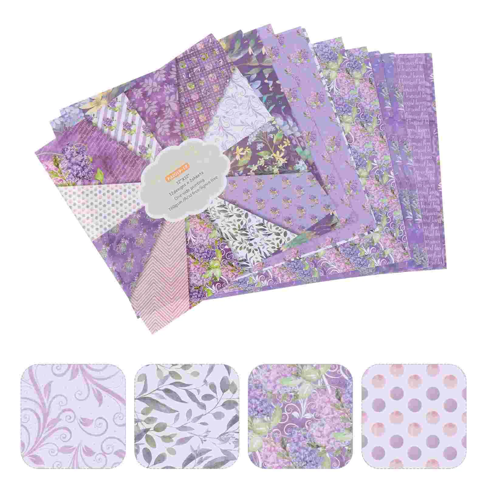 

24pcs Decorative Foldable Scrapbook Paper Scrapbooking Supplies Background Paper