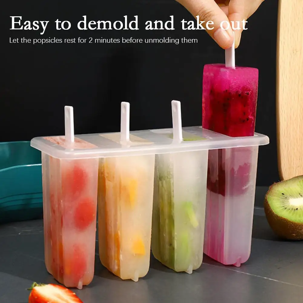 4-ячеечная форма для мороженого сделай сам ручная работа лед детская кухонная