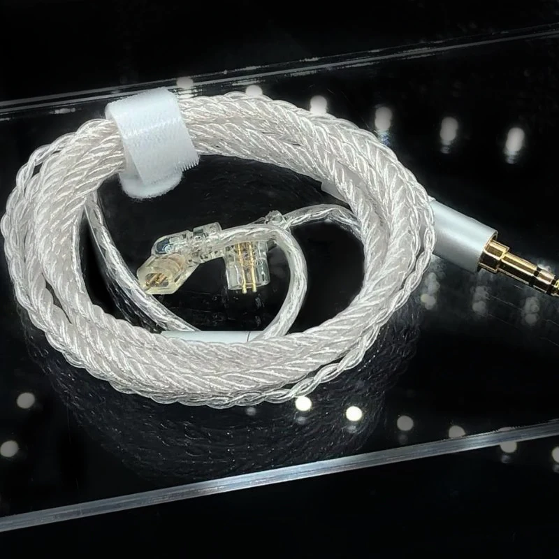 

Kz pr2 Четырехзвенный серебристый прозрачный HIFI обновленный провод Круглая обмотка проводные наушники аксессуары удлинитель шнур 0,78 / 0,75 мм штепсель 3,5 мм