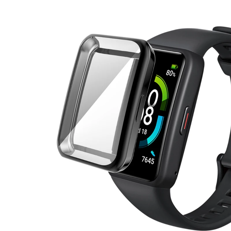 

Full Edge Smartwatch Soft TPU Protective Case Full Cover Protection For Huawei Honor Band 6 6Pro Watch Screen Protector Case