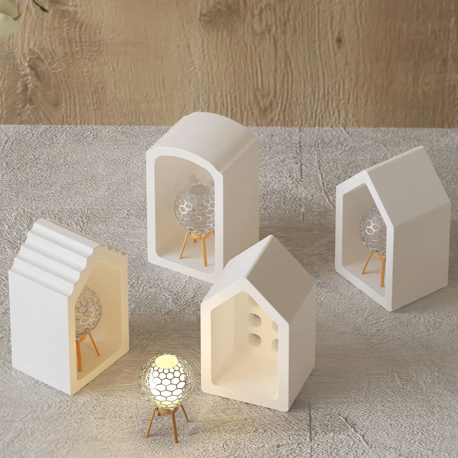 Четыре дома глиняные силиконовые формы сделай сам украшение для ароматерапия