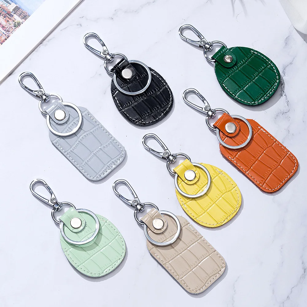 5PCS Leather Card Cover for Starline S96 Alarm Tag Intercom Key Access Entrance Card Set Car Key Holder Guard Card Protecter