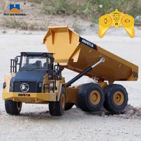 huina 1568 124 rc alloy dump truck eletric tractor 2 4ghz wireless control model engineering vehicle excavator children toy