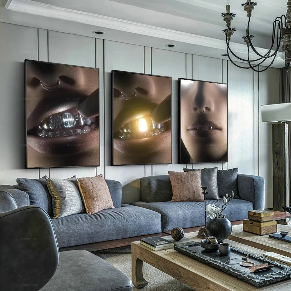 

Forbeauty, светящиеся зубы и альтернативные человеческие тела, искусство, цифровая печать на холсте, картина маслом для домашнего декора