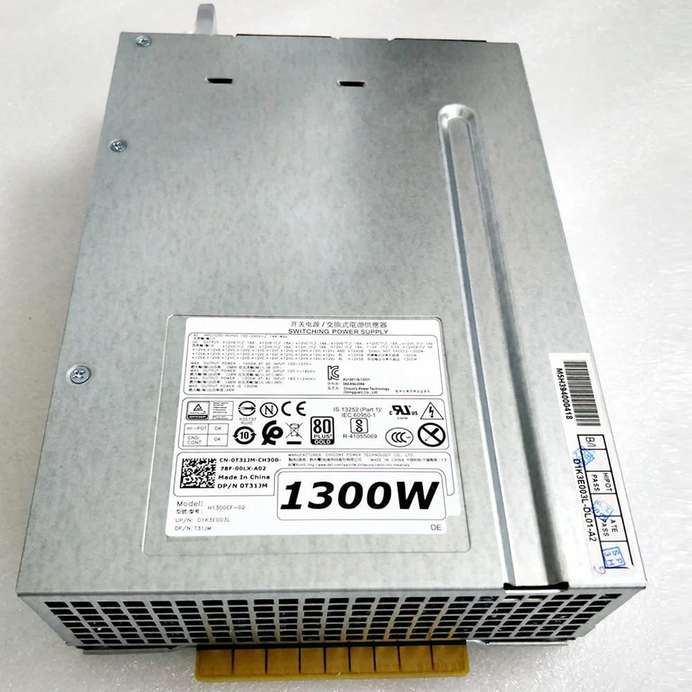 Блок питания для DELL T5810 T7810 T7910, 1300 Вт