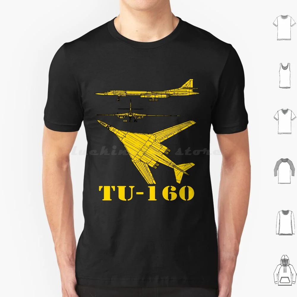 

Tu-160 Tupolev Airplane Bomber Tu-160 Blackjack Bomber Russian Military T Shirt Big Size 100% Cotton Russian Russian Plane