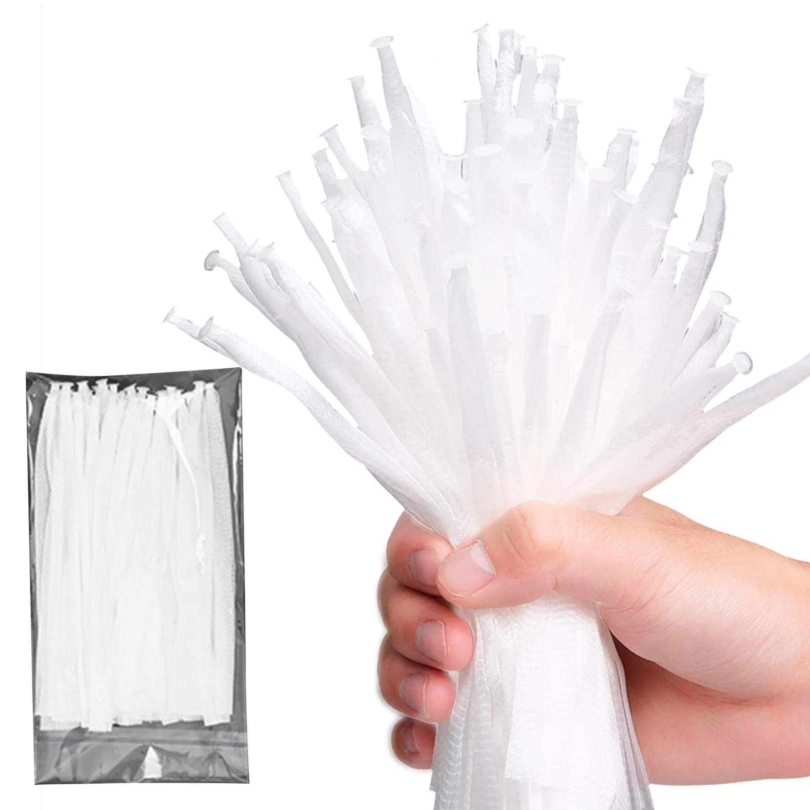 

Sink Strainer Mesh Bag 100/30 Pcs with Excellent Stretchability Thickened Material for Collecting Food Waste Leftover Garbage