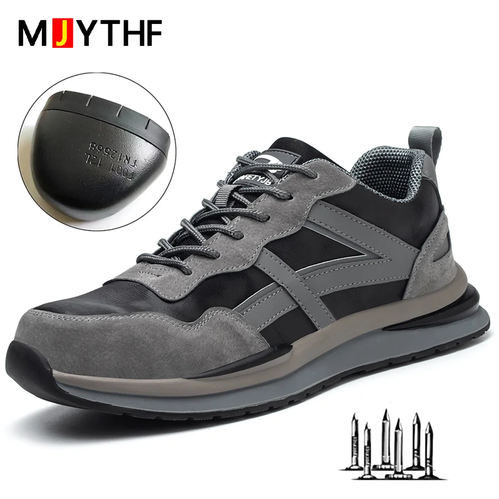 

Quality Work Safety Shoes For Men Indestructible Shoes Anti-smash Anti-puncture Work Sneakers Men Steel Toe Shoes Protective