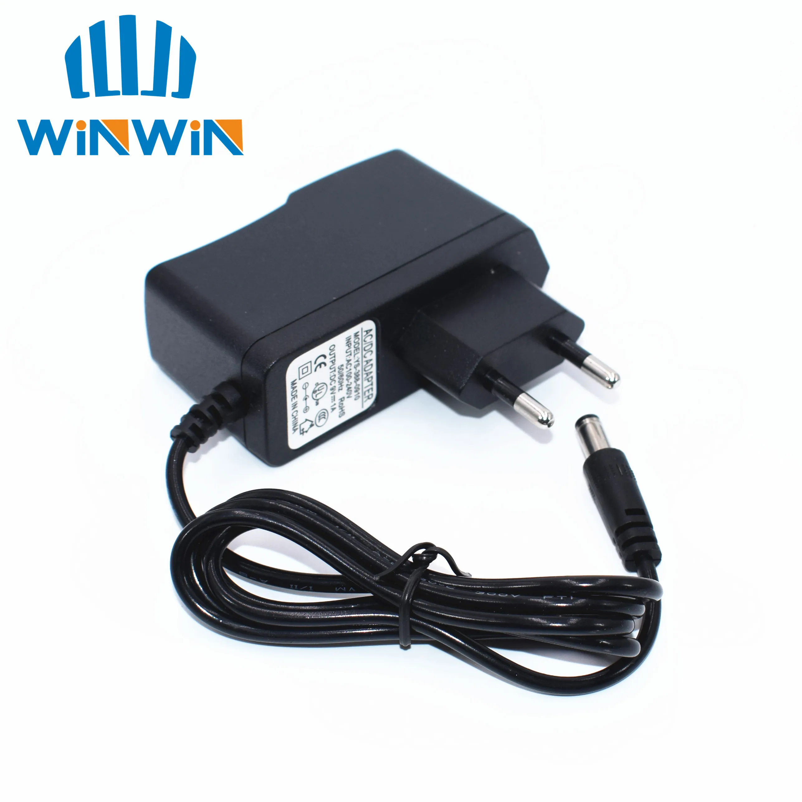 

1pcs AC 100V-240V Converter Adapter DC 9V 1A Power Supply EU Plug DC 5.5mm x 2.1mm 1000mA UNO MEGA