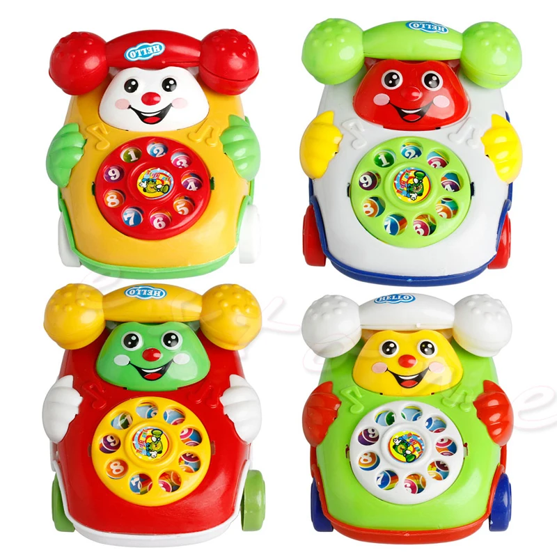 Детские игрушки Музыкальный мультяшный телефон мобильный развивающий подарок для детей игрушка дропшиппинг