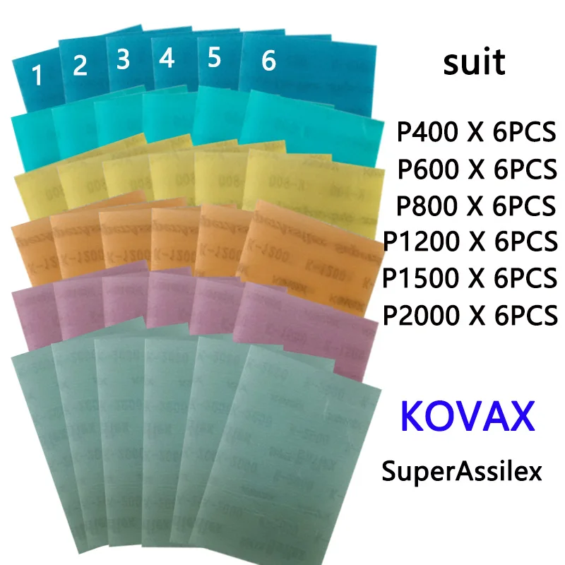 Япония KOVAX квадратная мягкая абразивная бумага для автомобиля оранжевый пилинг узор сухая шлифовальная машина полировальная машина тонкая полировка наждачная бумага 85*130 мм