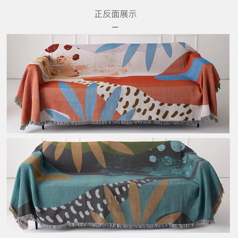 

[Ready Stock]GY4210 Gyrohome Letters Tassel Geometric Soft Blanket Sofa DecorativeWarm Rug Carpet Home&Living